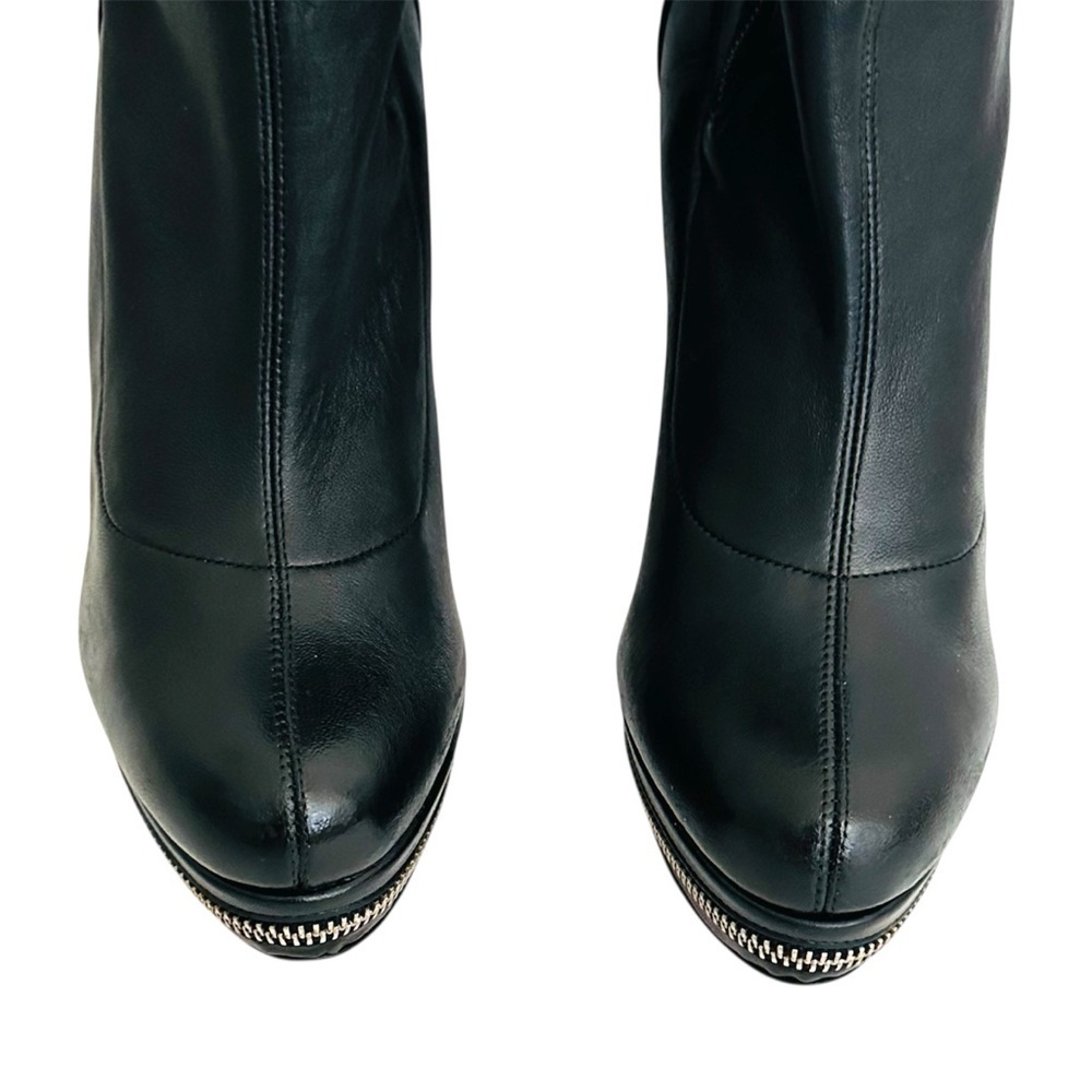 Christian Louboutin Unique 140 OTK Black Leather Boots EU 37 Nappa Leather - Picture 5 of 16